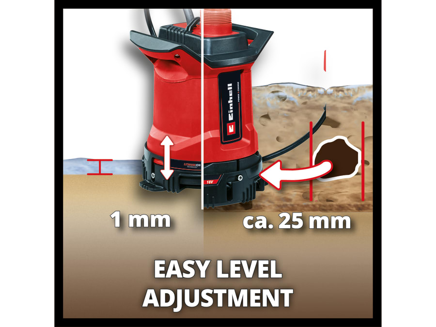Einhell GE-DP 18/25 LL Li 4181590 18V Dirty Water Pump Bare Unit