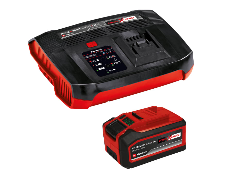 Einhell 4512143 Power-X-Change Boostcharger Starter Kit 18V with 1 × 4.0-6.0Ah Battery