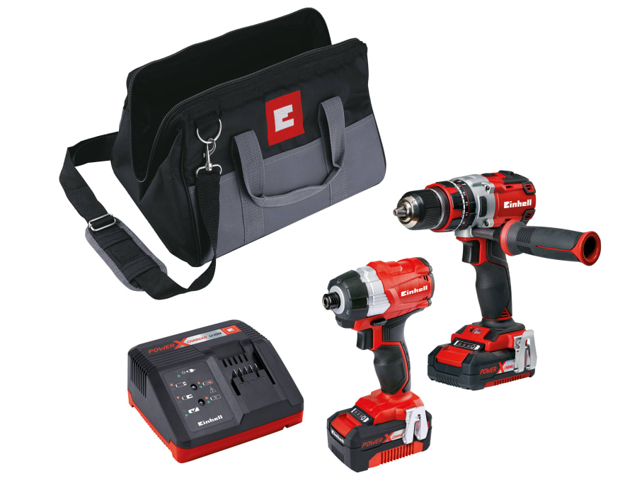 Einhell 4257216 Power X-Change Brushless Twin Pack with 1 × 2.0Ah & 1 × 4.0Ah Batteries