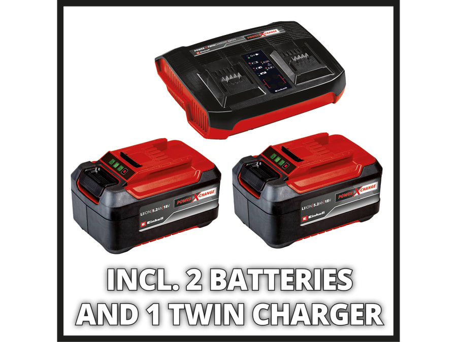 Einhell 3413272 36/42 Power X-Change Mower 36V with 2 × 5.2Ah Batteries