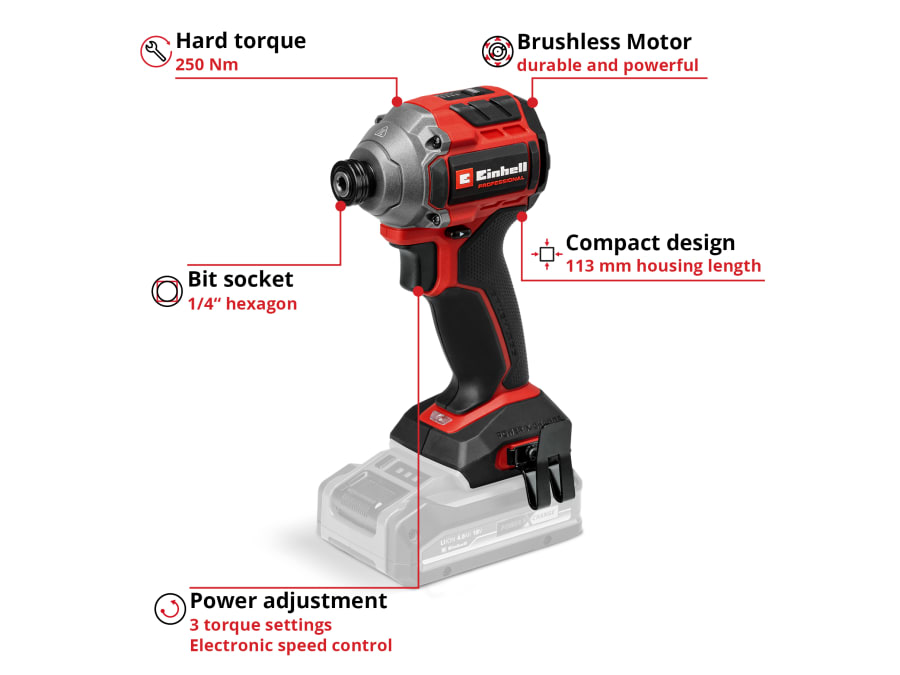 Einhell 4510095 TP-CI 18 Li BL Impact Driver 18V Solo