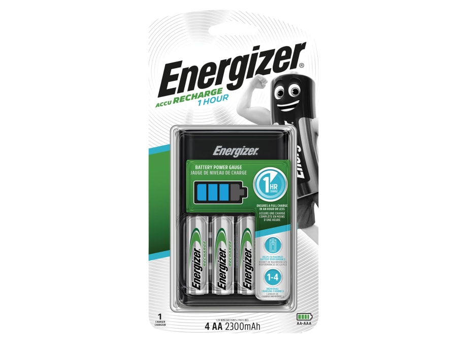 Energizer S623 1-Hour Battery Charger with 4 × AA Batteries