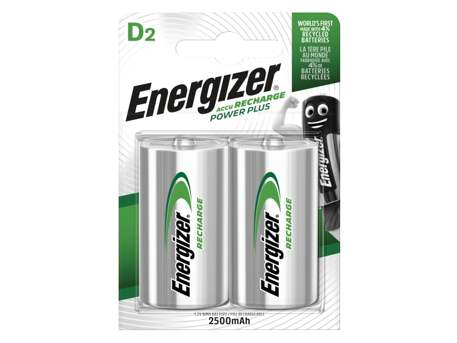 Energizer S639 D Cell Batteries with 2500mAh