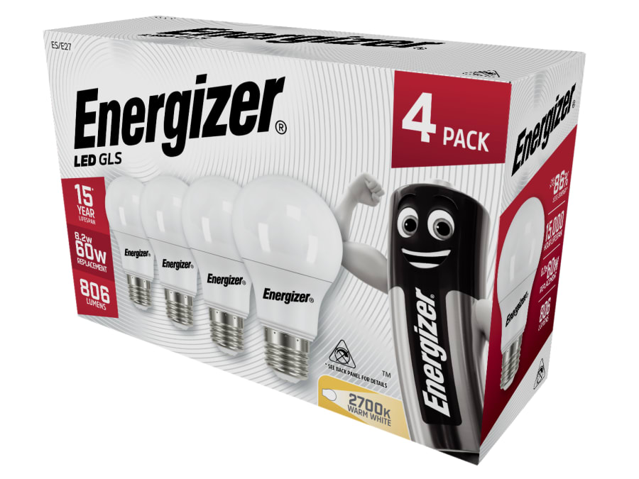 Energizer S14057 8.2W Warm White Opal GLS LED Bulb