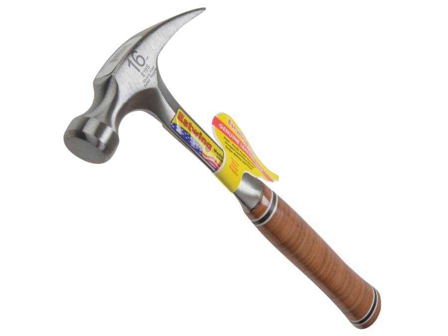 Estwing E16S 450g Straight Claw Hammer with Leather Grip