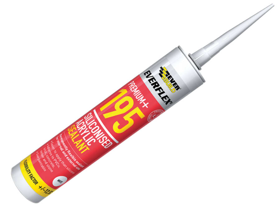 Everbuild Sika Everbuild 482346 195 Siliconised Acrylic White 300ml
