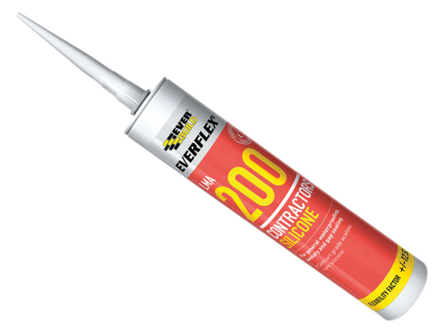 Everbuild Sika 485986 LMA 200 Contractor's Silicone 295ml Translucent