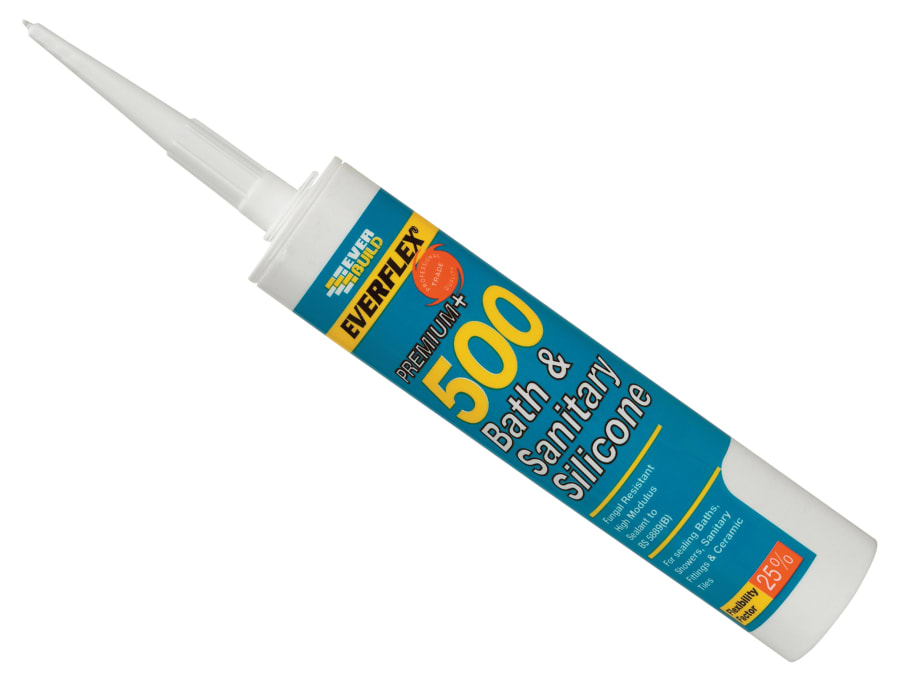 Everbuild Sika Everbuild 484840 290ml Bath & Sanitary Silicone Sealant Sandstone