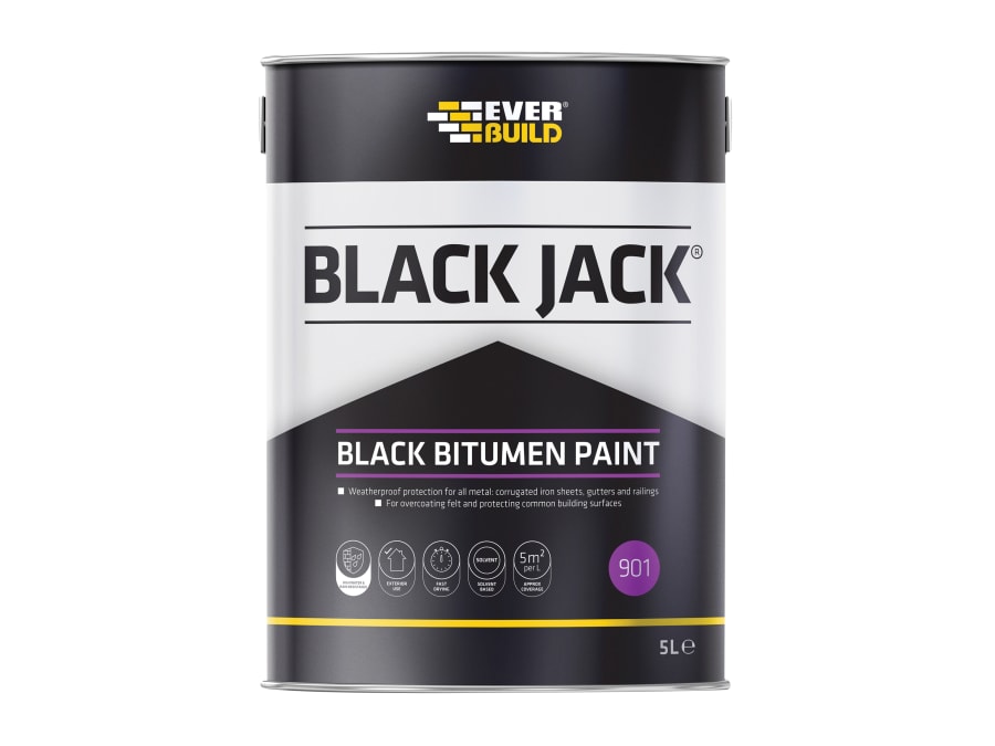 Everbuild Sika Everbuild 486939 Black Bitumen Paint 5 Litre