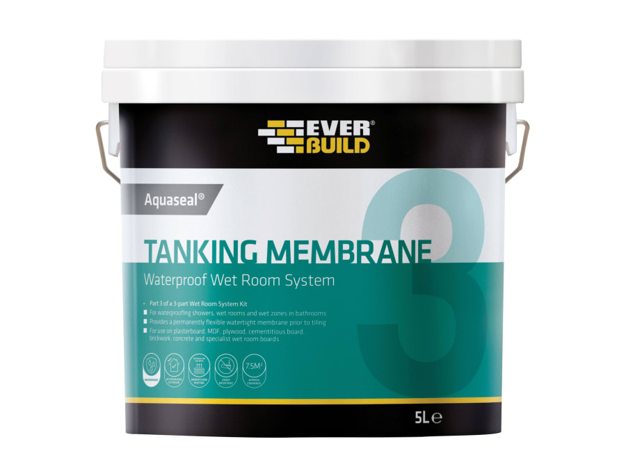 Everbuild Sika 487333 Aquaseal Waterproof Tanking Membrane 5 Litre