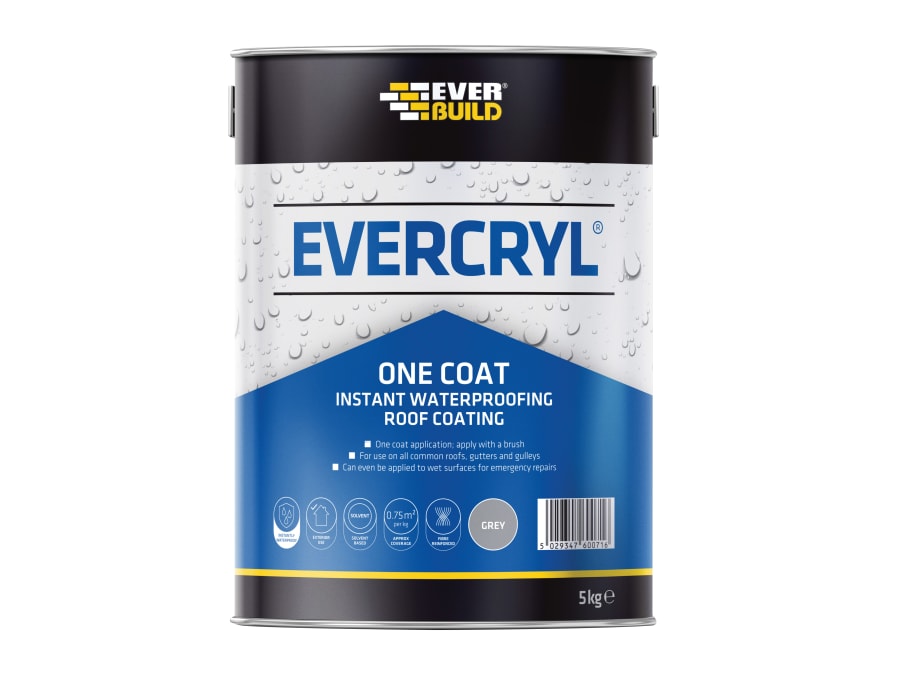 Everbuild Sika Everbuild 484628 EVERCRYL One Coat Grey 5kg