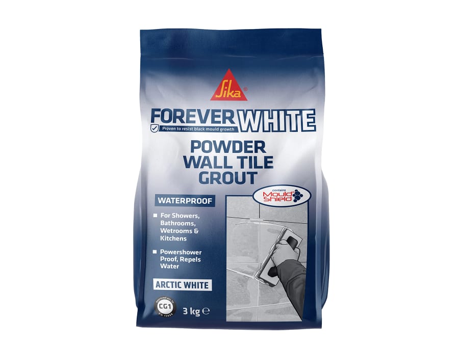 Everbuild Sika Everbuild 485874 Forever White Powder Wall Tile Grout 3kg