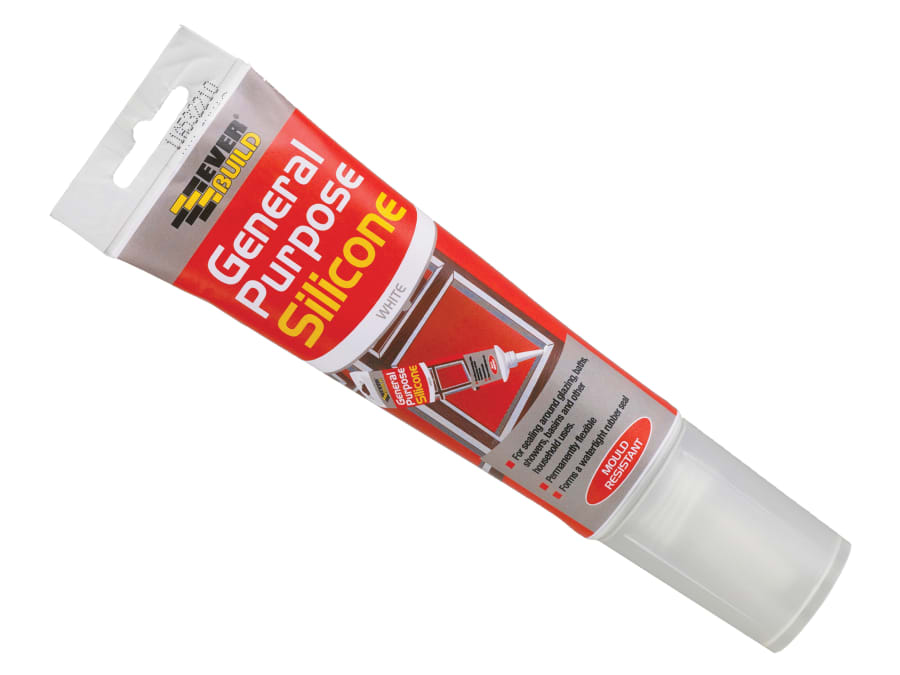 Everbuild Sika Everbuild 483131 General Purpose Silicone Sealant White 80ml