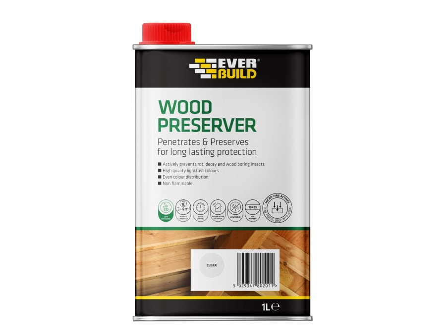 Everbuild Sika Everbuild 482976 Wood Preserver Clear 1 Litre