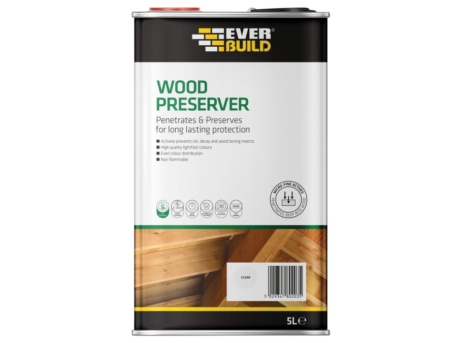 Everbuild Sika Everbuild 482977 Wood Preserver Clear 5 Litre