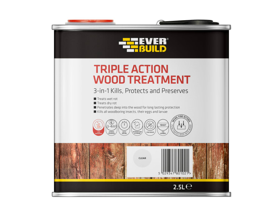 Everbuild Sika Everbuild 483184 Triple Action Wood Treatment 2.5 Litre