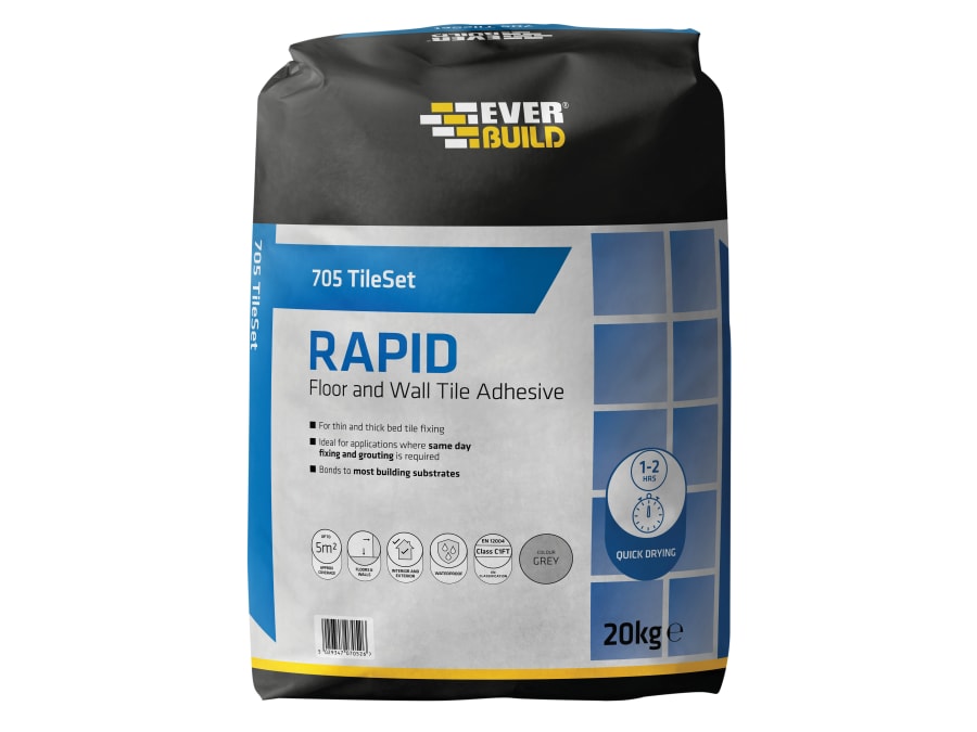 Everbuild Sika Everbuild 486663 705 Rapid Set Tile Mortar 20kg