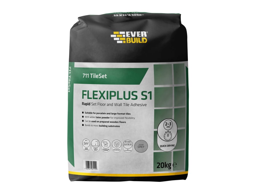 Everbuild Sika Everbuild 486660 Flexiplus Tile Adhesive Grey 20kg