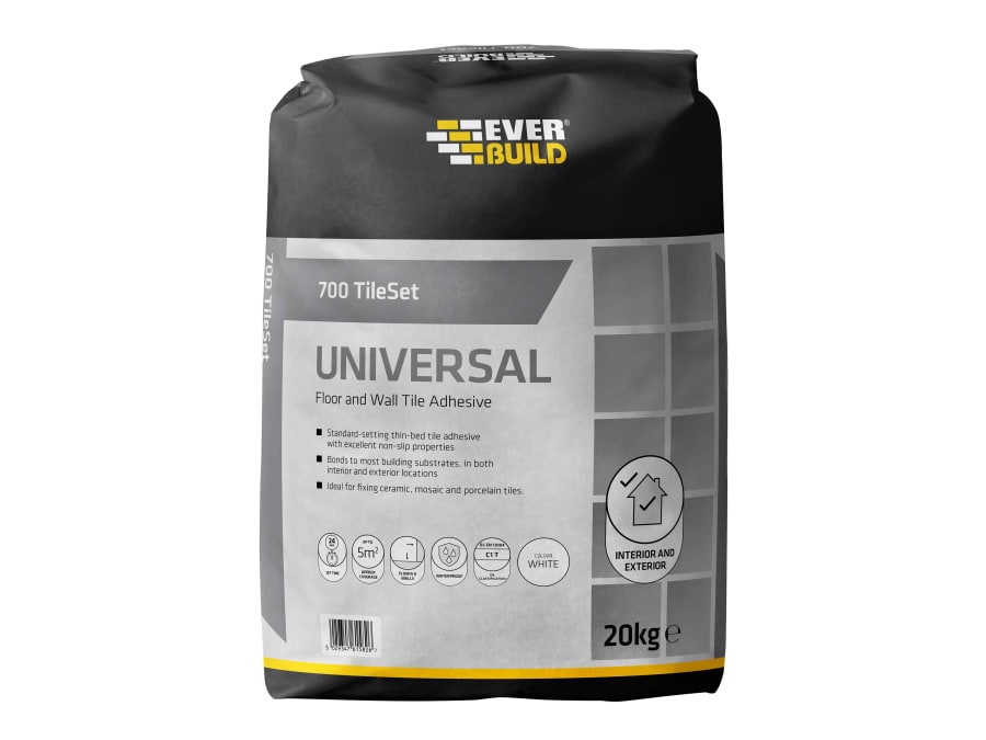 Everbuild Sika Everbuild 678329 Universal Tile Adhesive Grey 20kg