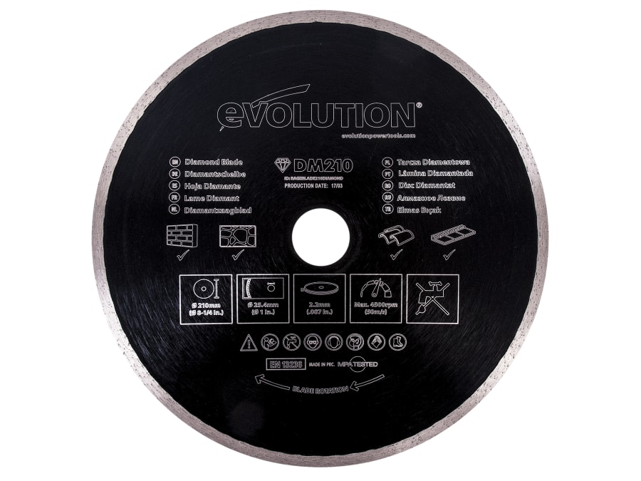 Evolution RAGEBLADE210DIAMOND 210mm Diamond Cutting Blade