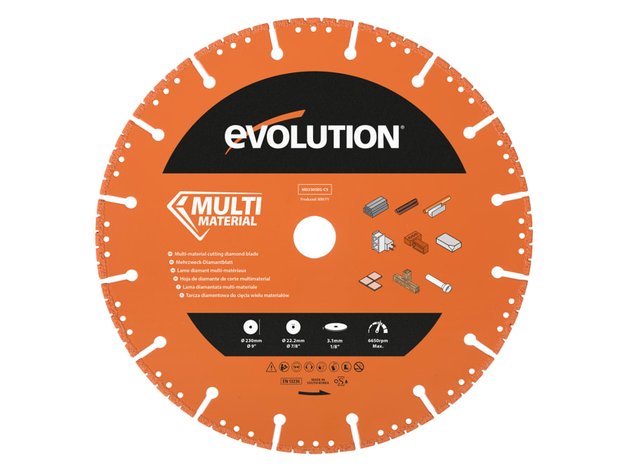 Evolution MD230SEGCS 230mm Multi-Material Diamond Demolition Disc