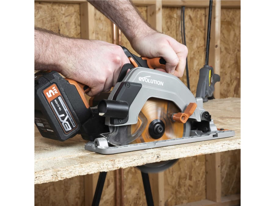Evolution R165CCS-Li EXT 18V Circular Saw with 1 × 4.0Ah Battery