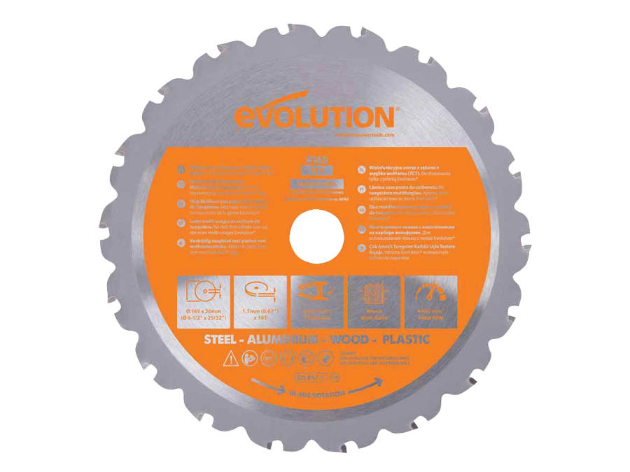 Evolution R165TCT18CS 165mm Multi-Material Saw Blade