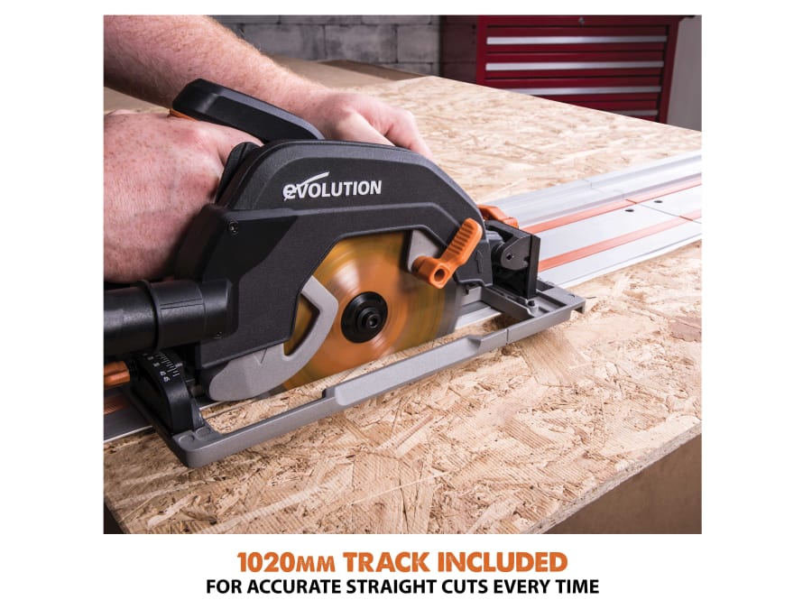 Evolution R185CCSX 185mm Circular Track Saw Kit