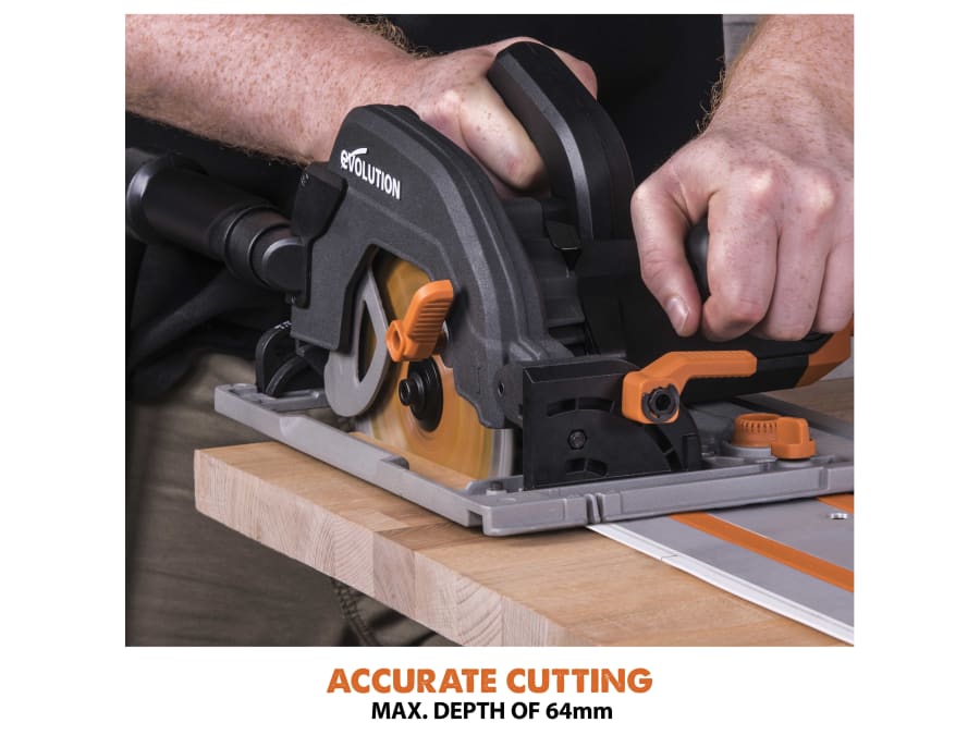 Evolution R185CCSX 185mm Circular Track Saw Kit