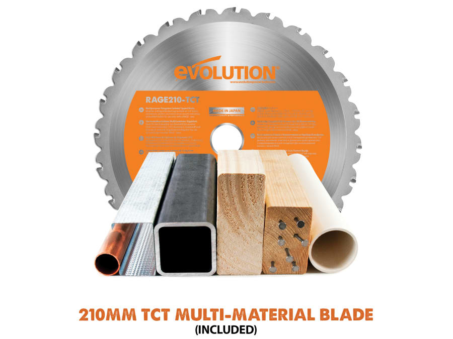 Evolution R210SMS+ 210mm Multi-Material Sliding Mitre Saw