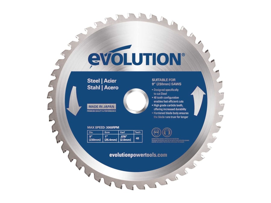 Evolution EVOBLADE230 230mm Mild Steel Cutting Circular Saw Blade