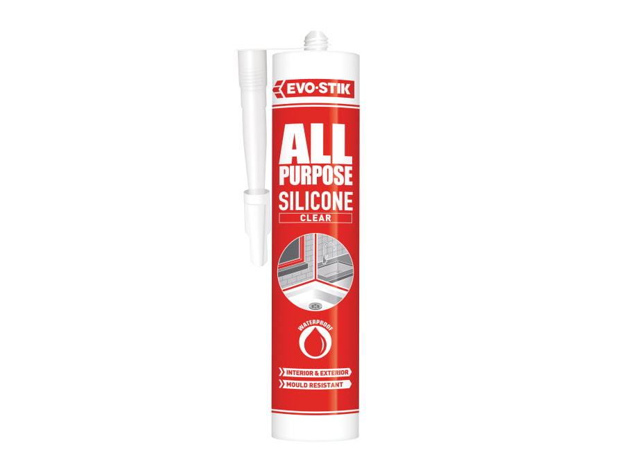 Evo-stik 30613626 All Purpose Flex Silicone Sealant Clear