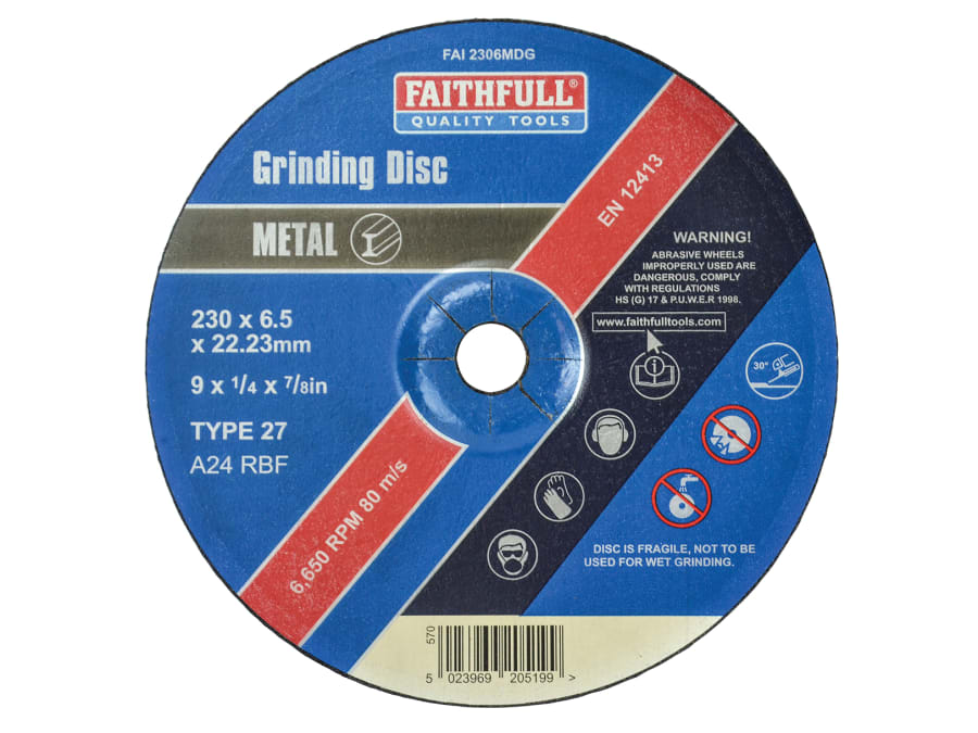 Faithfull FAI2306MDG 230mm Metal Grinding Disc