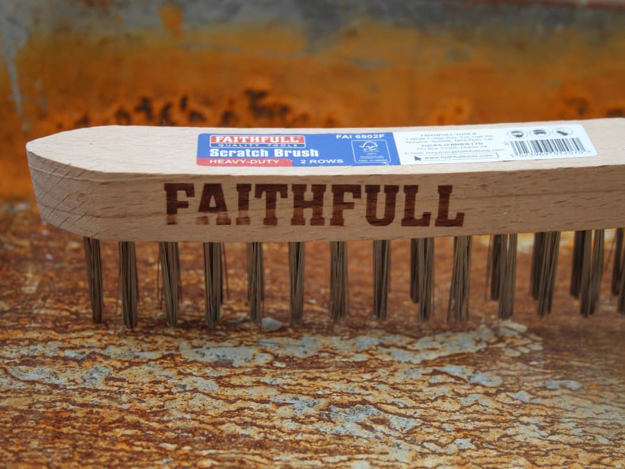 Faithfull FAI6802F Heavy-Duty Scratch Brush Two Row