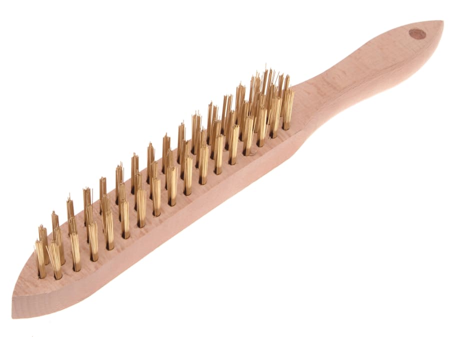 Faithfull FAI680B3 Brass Wire Scratch Brush 3 Row