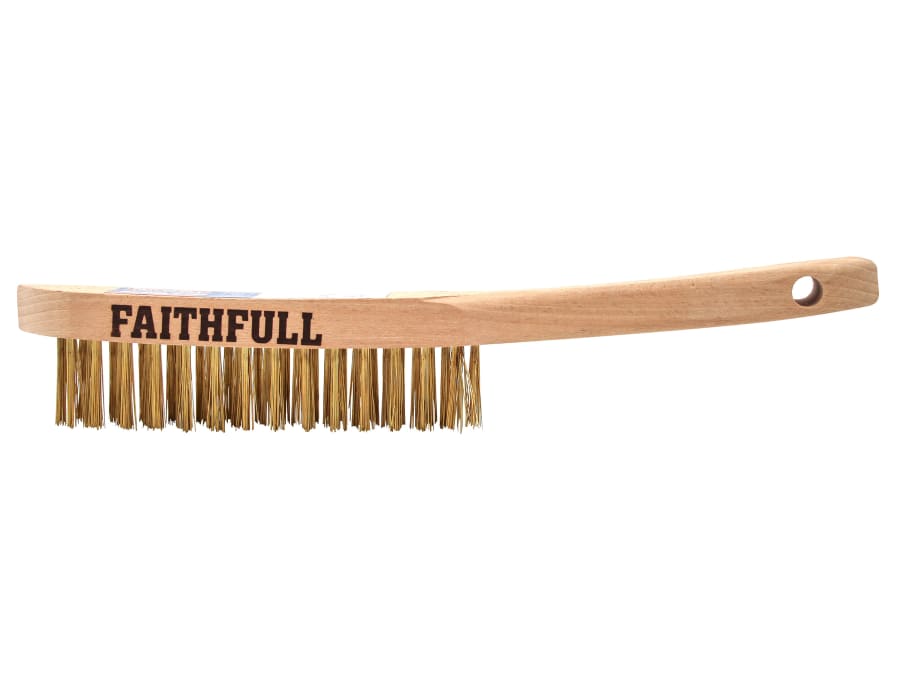 Faithfull FAI680B3F Brass Scratch Brush 3 Row