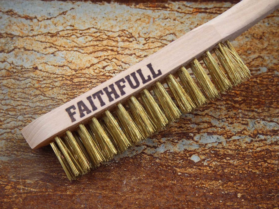 Faithfull FAI680B3F Brass Scratch Brush 3 Row