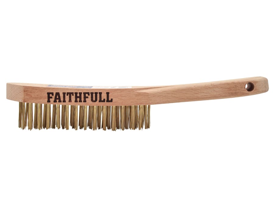 Faithfull FAI680B4F Brass Scratch Brush Four Row