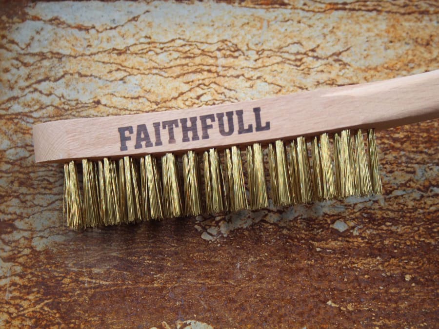 Faithfull FAI680B4F Brass Scratch Brush Four Row