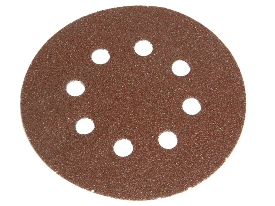Faithfull FAIADHL125M 125mm Sanding Disc 80 Grit with 5 Discs