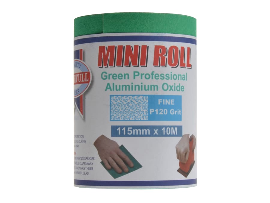 Faithfull FAIAR10120G 115mm x 10m 120G Aluminium Oxide Sanding Paper Roll