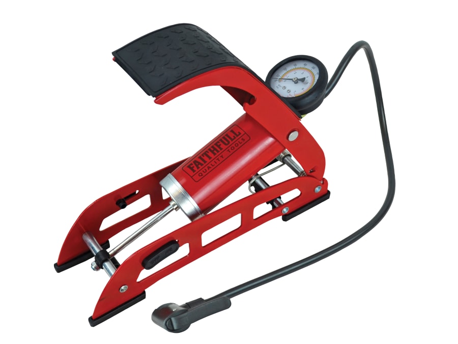 Faithfull FAIAUFPUMP1 Foot Pump with Gauge
