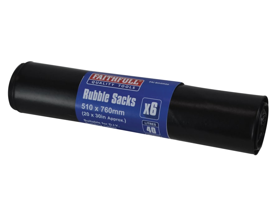 Faithfull FAIBAGRS6 Rubble Sacks Roll 6