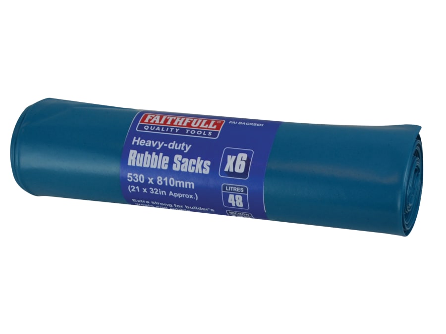 Faithfull FAIBAGRS6H Heavy-Duty Rubble Sacks Roll 6