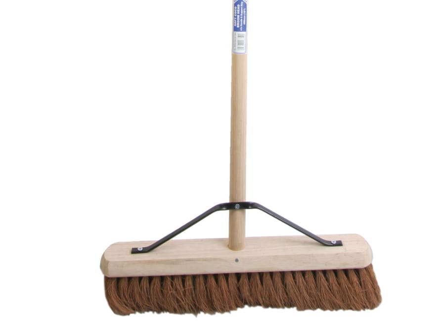 Faithfull FAIBRCOCO18H 450mm Coco Broom with Handle and Stay