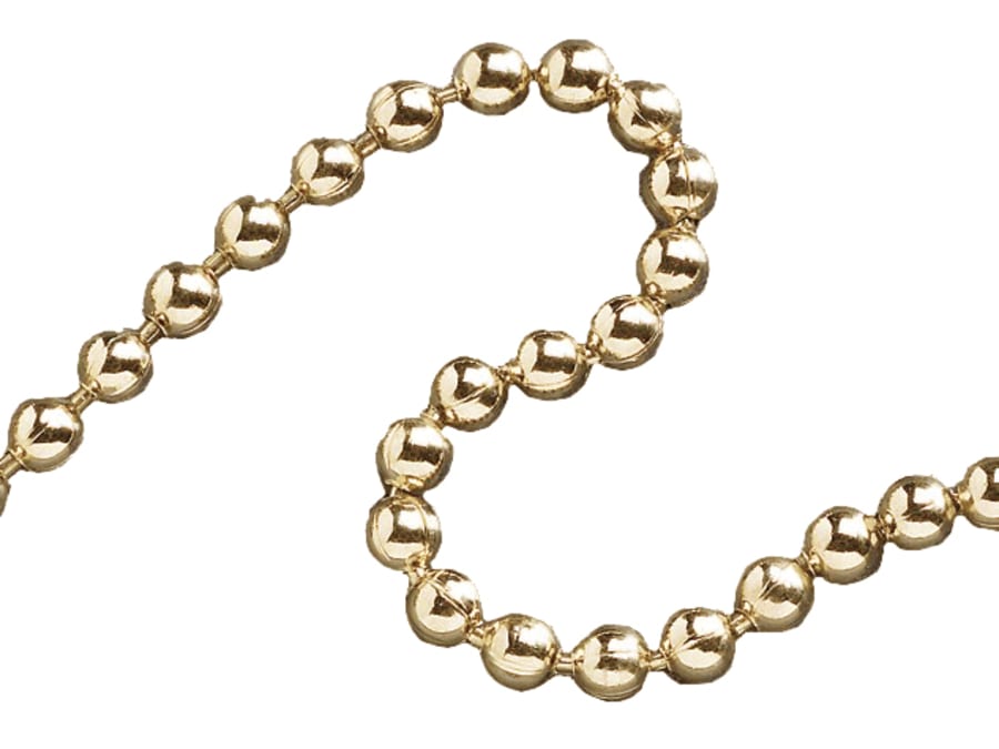 Faithfull FAICHBPB3210 3.2mm x 10m Ball Chain Polished Brass