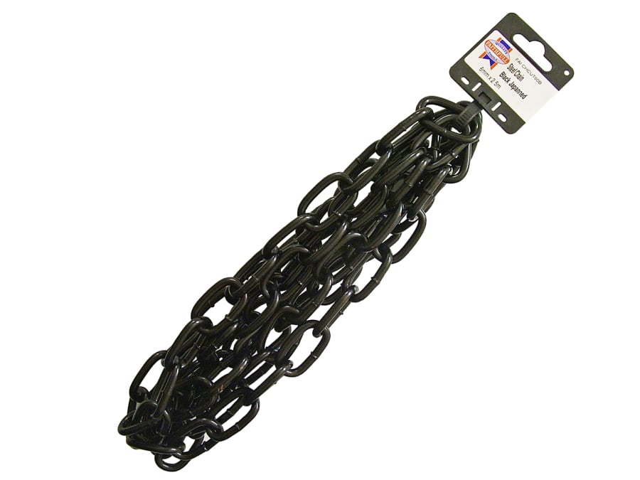 Faithfull FAICHCUT60B 6mm Black Japanned Chain 2.5m