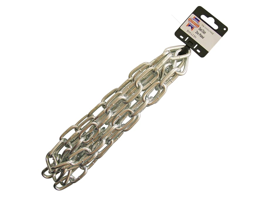 Faithfull FAICHCUT60Z 6mm Zinc Plated Chain 2.5m