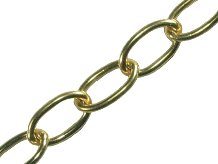 Faithfull FAICHOP18 Oval Chain 1.8mm x 10m Polished Brass