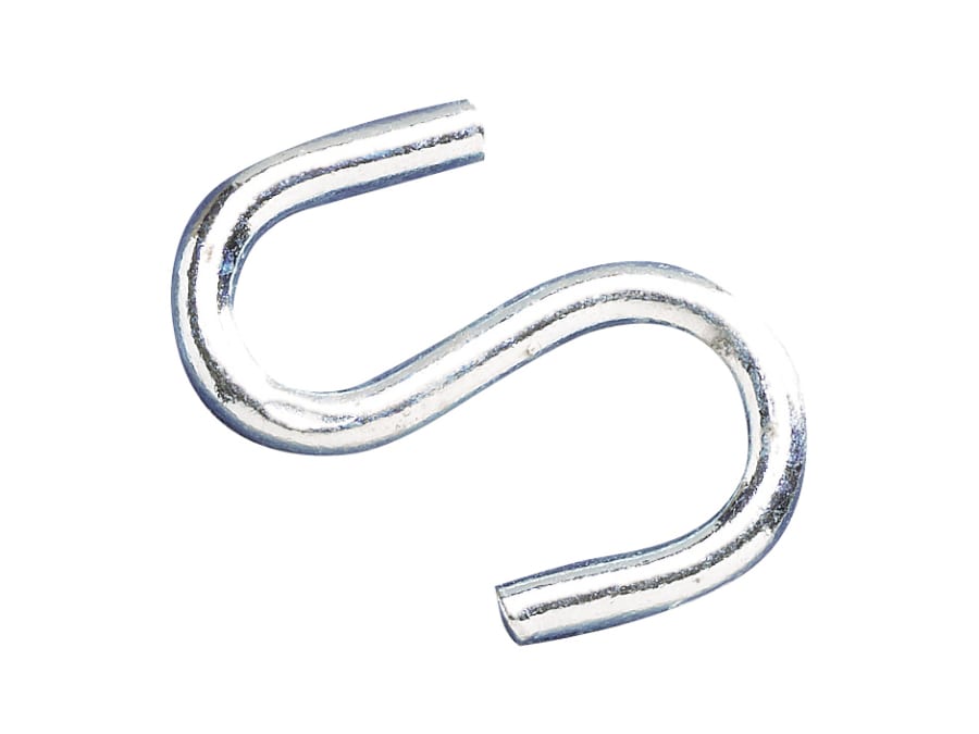 Faithfull FAICHSH5010 5mm S-Hooks Zinc Plated Pack 10